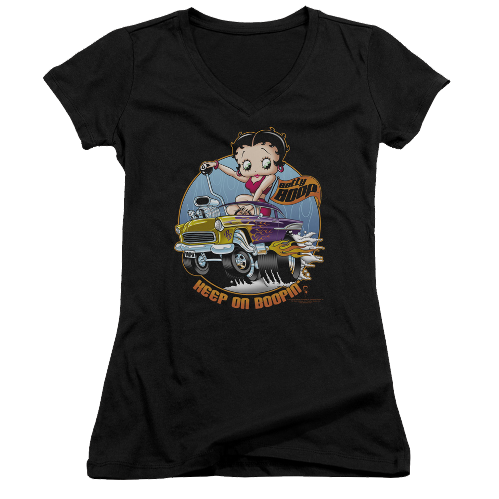 Betty Boop Keep On Boopin - Juniors V-Neck T-Shirt Hoodie, Sweatshirt | CiraTrend.com