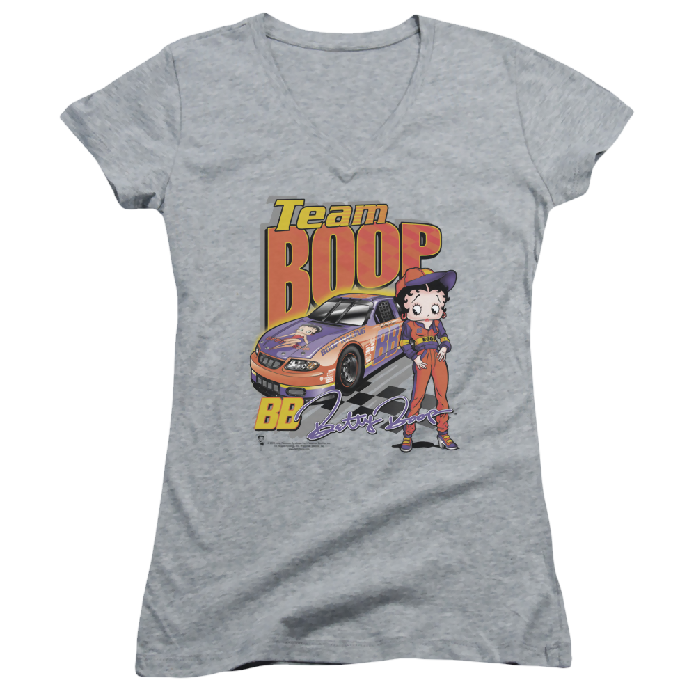 Betty Boop Team Boop - Juniors V-Neck T-Shirt Hoodie, Sweatshirt | CiraTrend.com