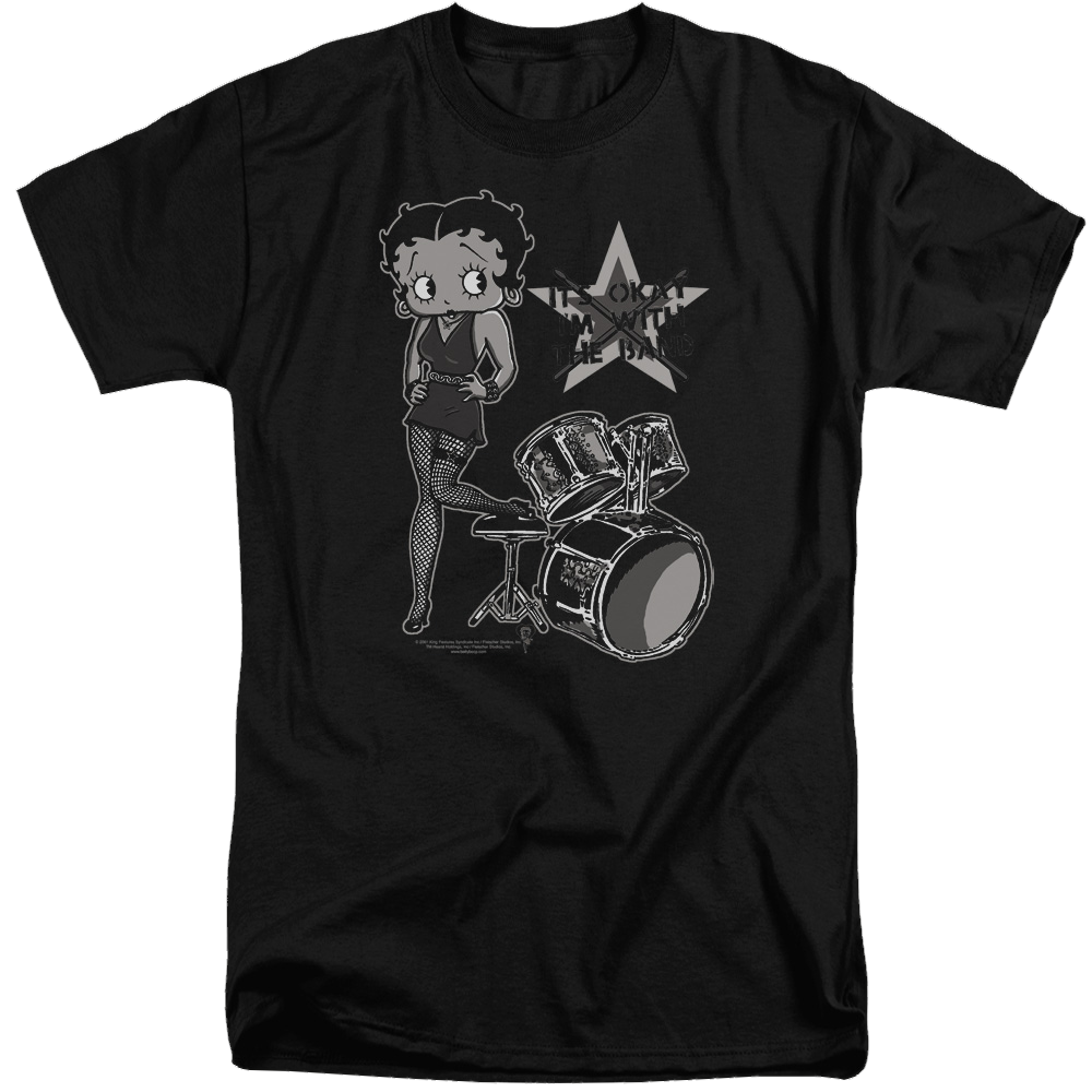 Betty Boop With The Band - Men's Tall Fit T-Shirt Hoodie, Sweatshirt | CiraTrend.com