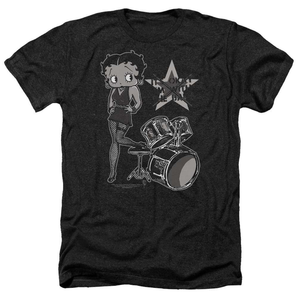 Betty Boop With The Band - Men's Heather T-Shirt Hoodie, Sweatshirt | CiraTrend.com