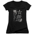 Betty Boop With The Band - Juniors V-Neck T-Shirt Hoodie, Sweatshirt | CiraTrend.com