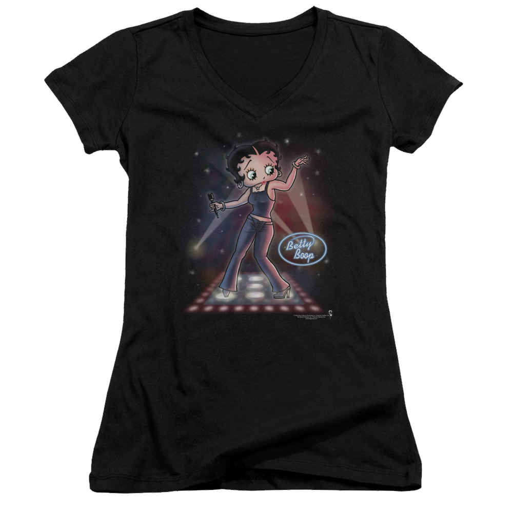 Betty Boop Pop Star - Juniors V-Neck T-Shirt Hoodie, Sweatshirt | CiraTrend.com