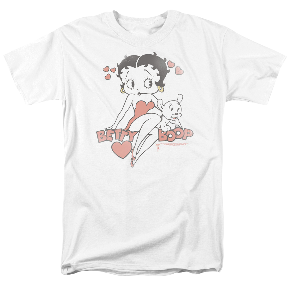 Betty Boop Classic With Pup - Men's Regular Fit T-Shirt Hoodie, Sweatshirt | CiraTrend.com