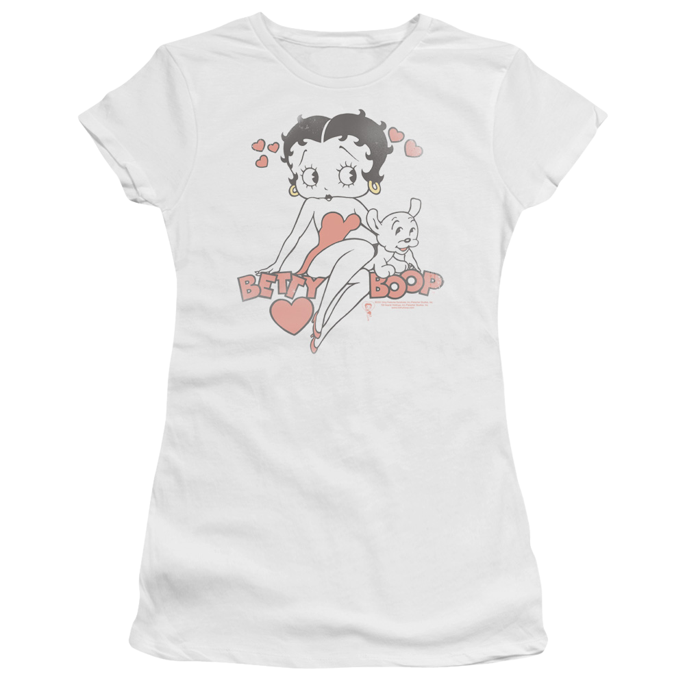 Betty Boop Classic With Pup - Juniors T-Shirt Hoodie, Sweatshirt | CiraTrend.com