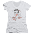 Betty Boop Classic With Pup - Juniors V-Neck T-Shirt Hoodie, Sweatshirt | CiraTrend.com