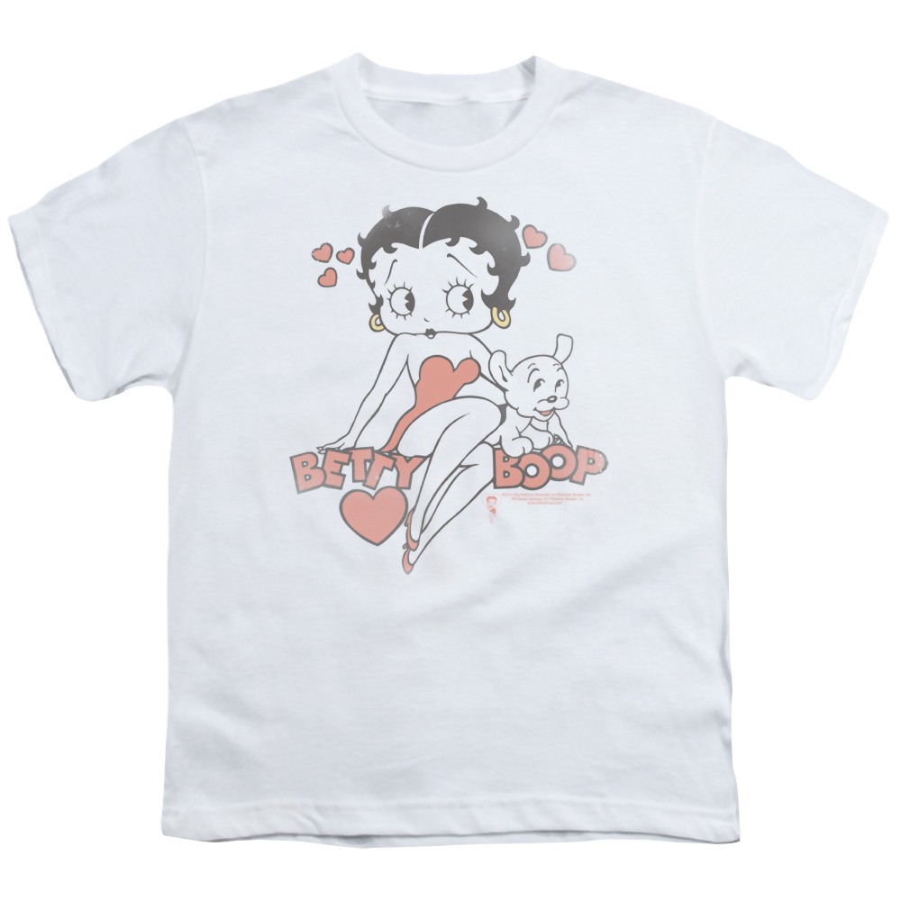 Betty Boop Classic With Pup - Youth T-Shirt Hoodie, Sweatshirt | CiraTrend.com