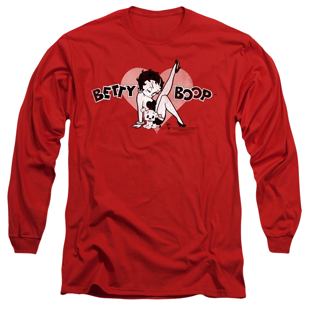 Betty Boop Vintage Cutie Pup - Men's Long Sleeve T-Shirt Hoodie, Sweatshirt | CiraTrend.com