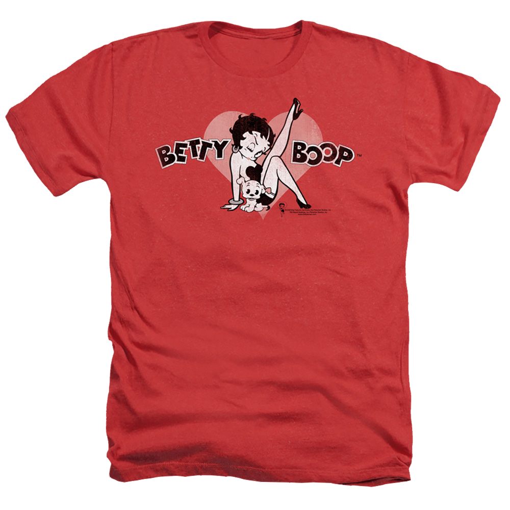 Betty Boop Vintage Cutie Pup - Men's Heather T-Shirt Hoodie, Sweatshirt | CiraTrend.com