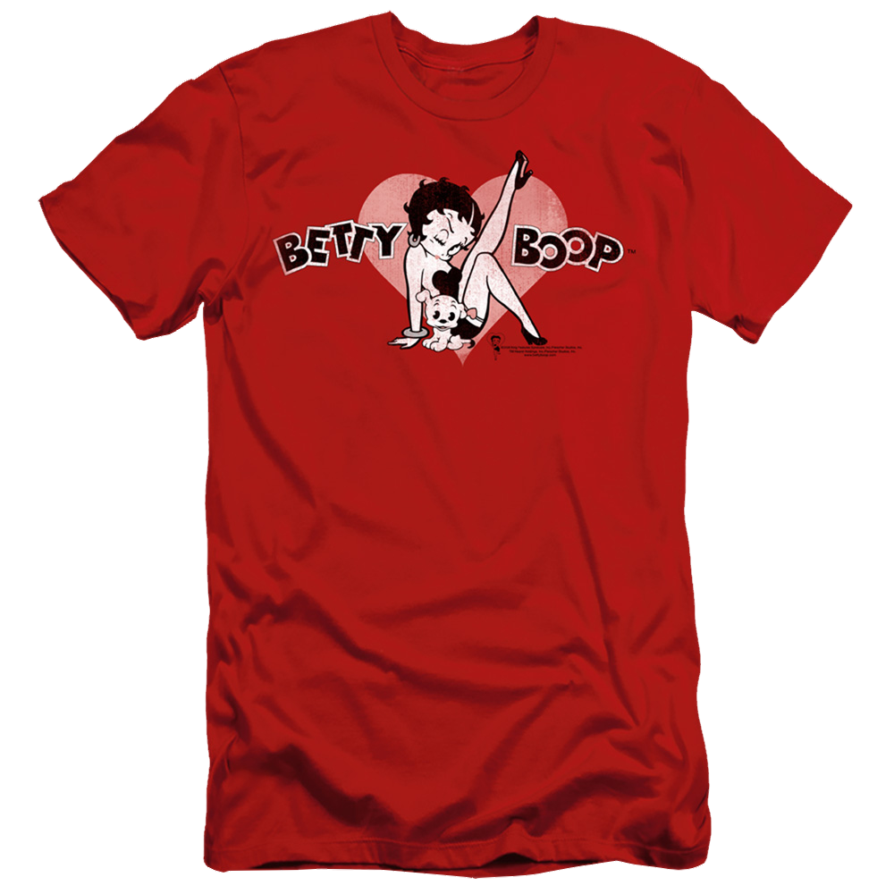 Betty Boop Vintage Cutie Pup - Men's Slim Fit T-Shirt Hoodie, Sweatshirt | CiraTrend.com