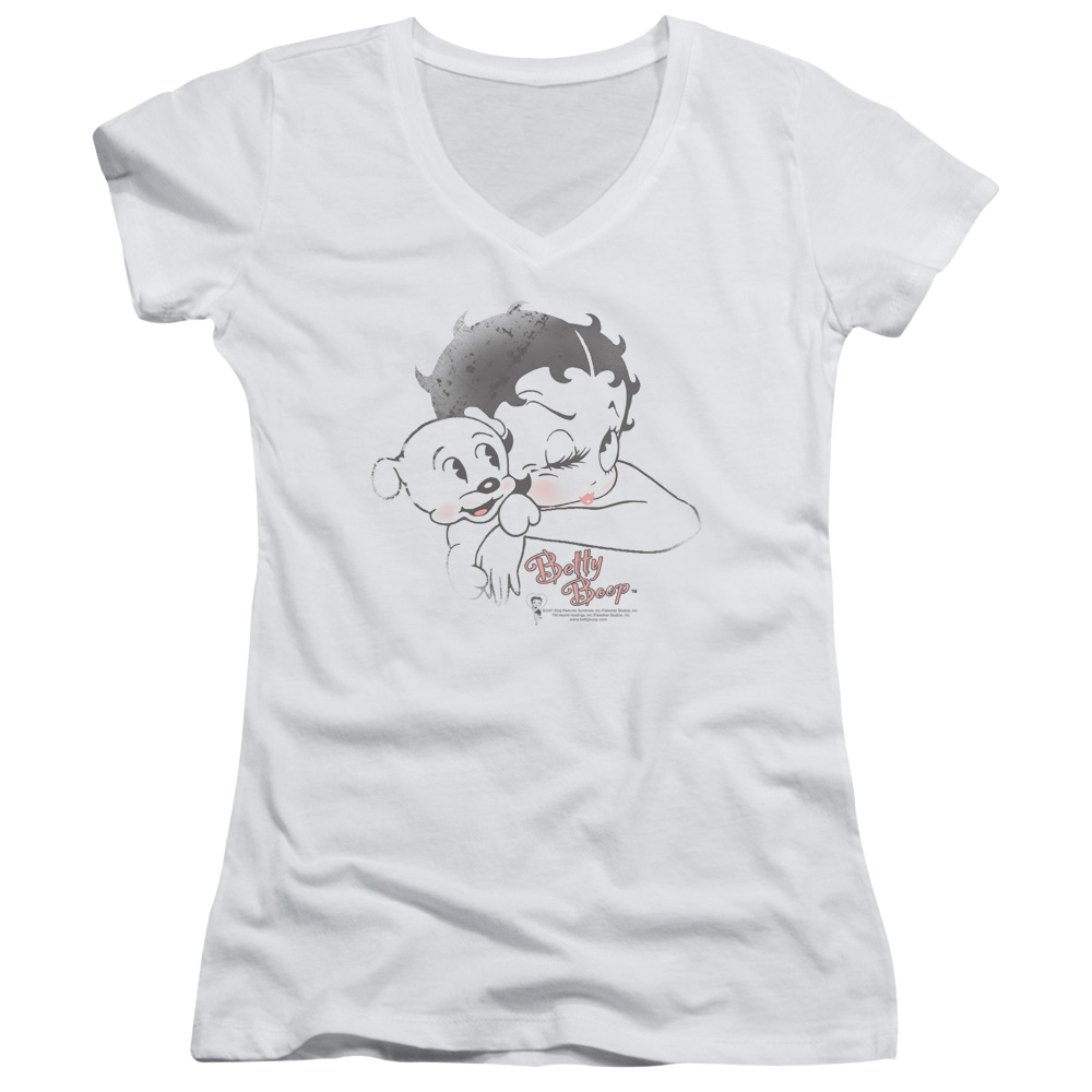 Betty Boop Vintage Wink - Juniors V-Neck T-Shirt Hoodie, Sweatshirt | CiraTrend.com