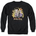 Betty Boop Biker Flames Boop - Men's Crewneck Sweatshirt T-Shirts, Hoodie | CiraTrend.com