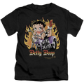 Betty Boop Biker Flames Boop - Kid's T-Shirt Hoodie, Sweatshirt | CiraTrend.com