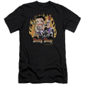 Betty Boop Biker Flames Boop - Men's Premium Slim Fit T-Shirt Hoodie, Sweatshirt | CiraTrend.com