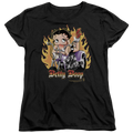 Betty Boop Biker Flames Boop - Women's T-Shirt Hoodie, Sweatshirt | CiraTrend.com