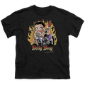Betty Boop Biker Flames Boop - Youth T-Shirt Hoodie, Sweatshirt | CiraTrend.com