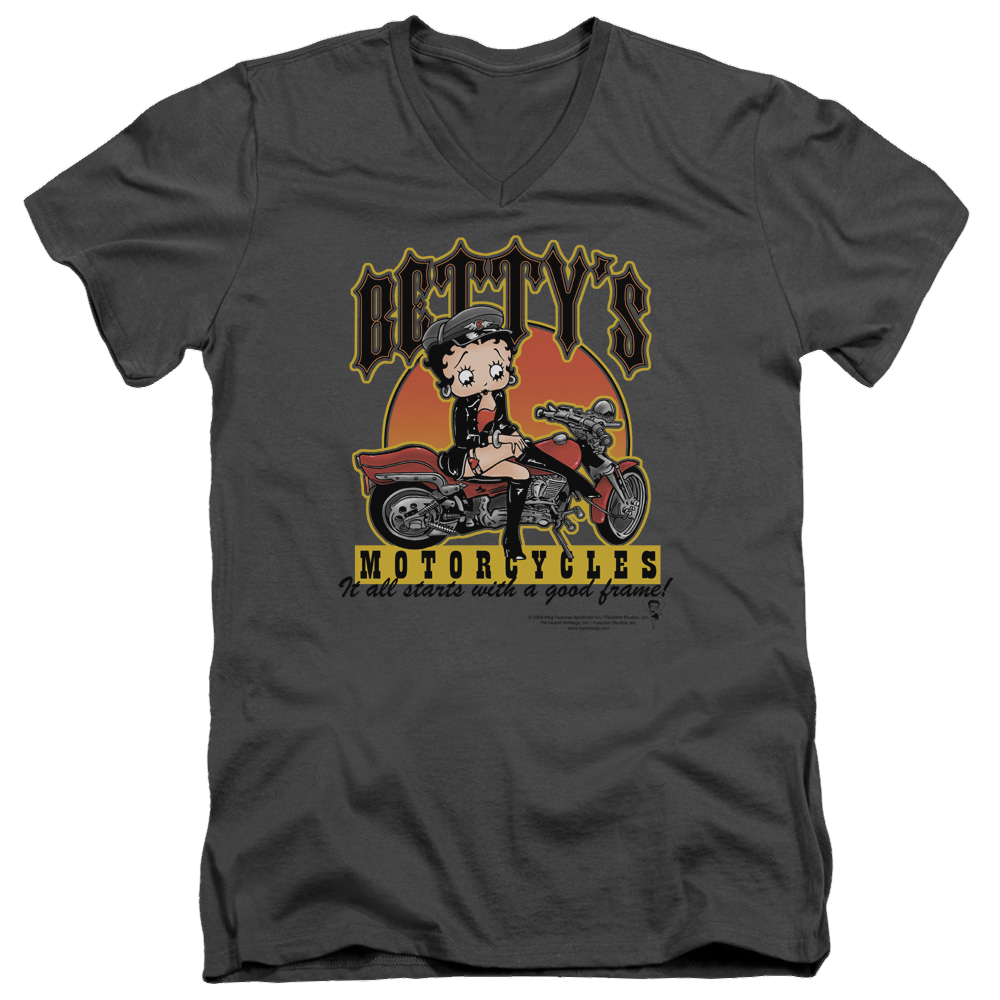 Betty Boop Bettys Motorcycles - Men's V-Neck T-Shirt Hoodie, Sweatshirt | CiraTrend.com