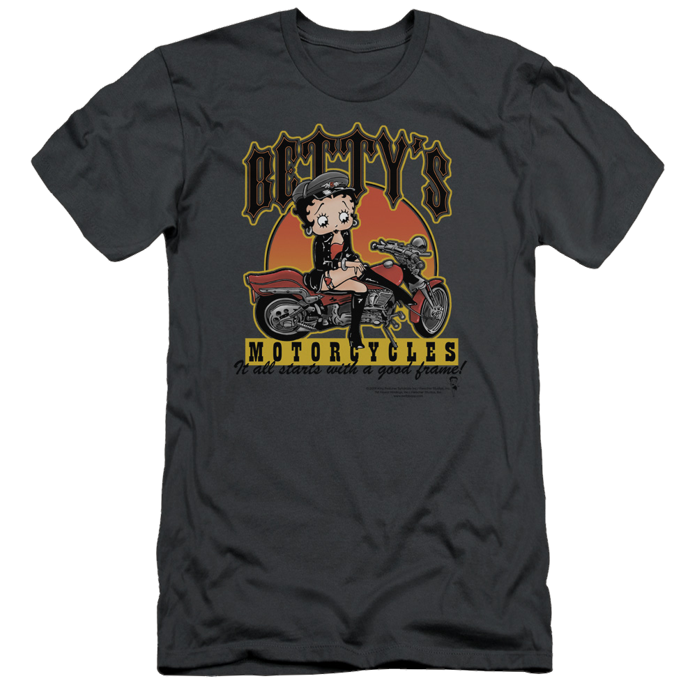 Betty Boop Bettys Motorcycles - Men's Slim Fit T-Shirt Hoodie, Sweatshirt | CiraTrend.com
