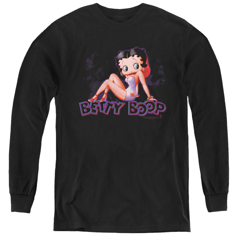 Betty Boop Glowing - Youth Long Sleeve T-Shirt Hoodie, Sweatshirt | CiraTrend.com
