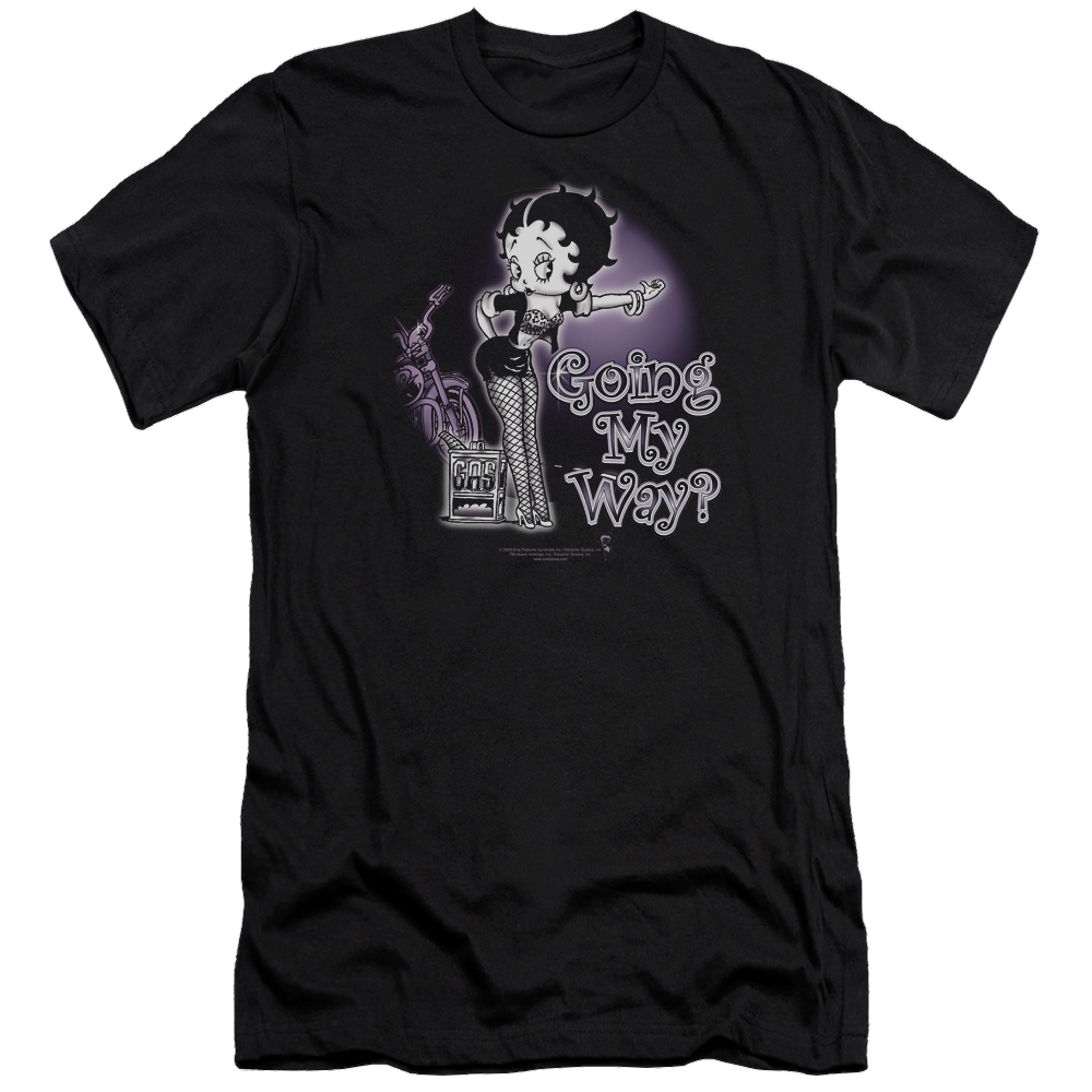 Betty Boop My Way - Men's Premium Slim Fit T-Shirt Hoodie, Sweatshirt | CiraTrend.com