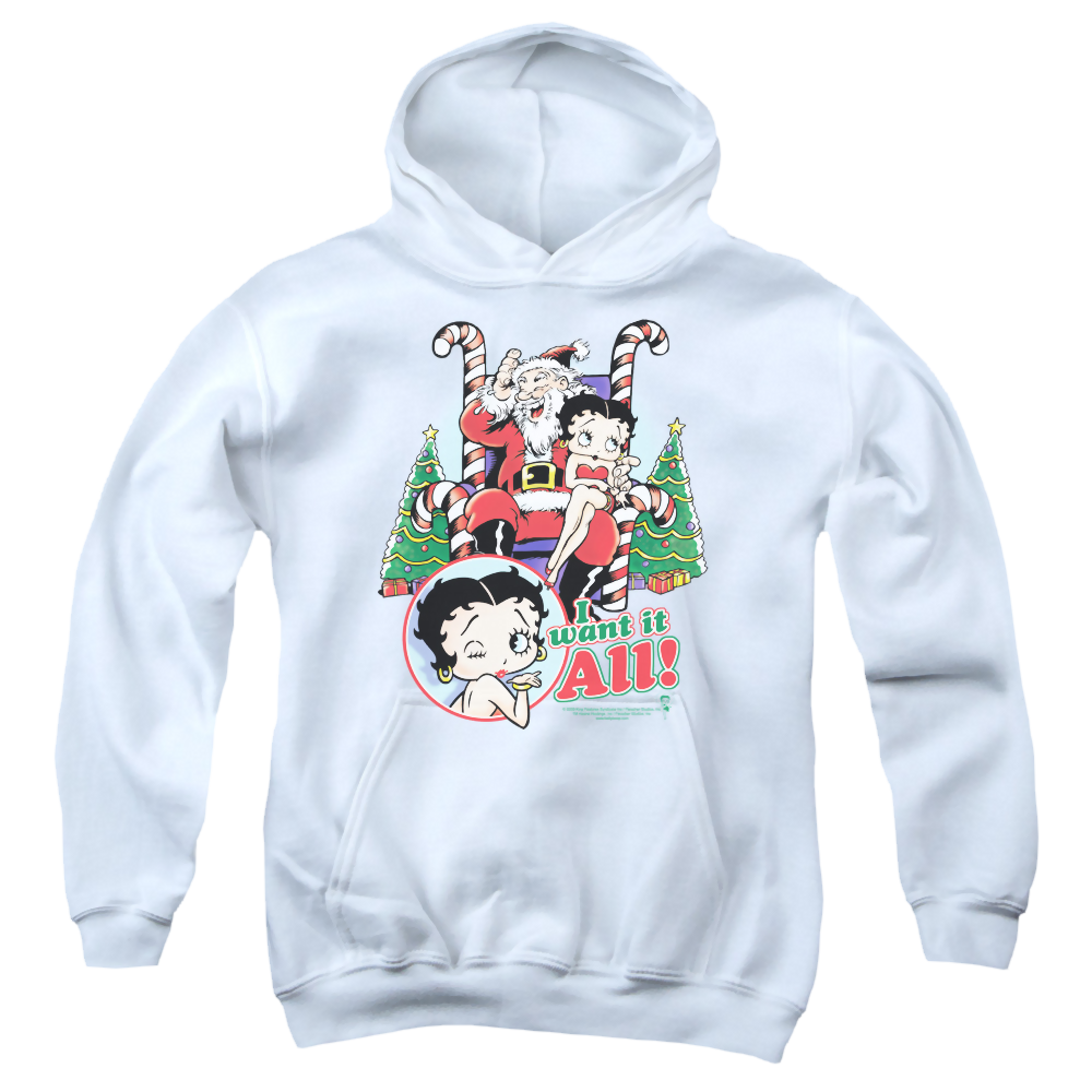 Betty Boop I Want It All - Youth Hoodie T-Shirts, Sweatshirt | CiraTrend.com