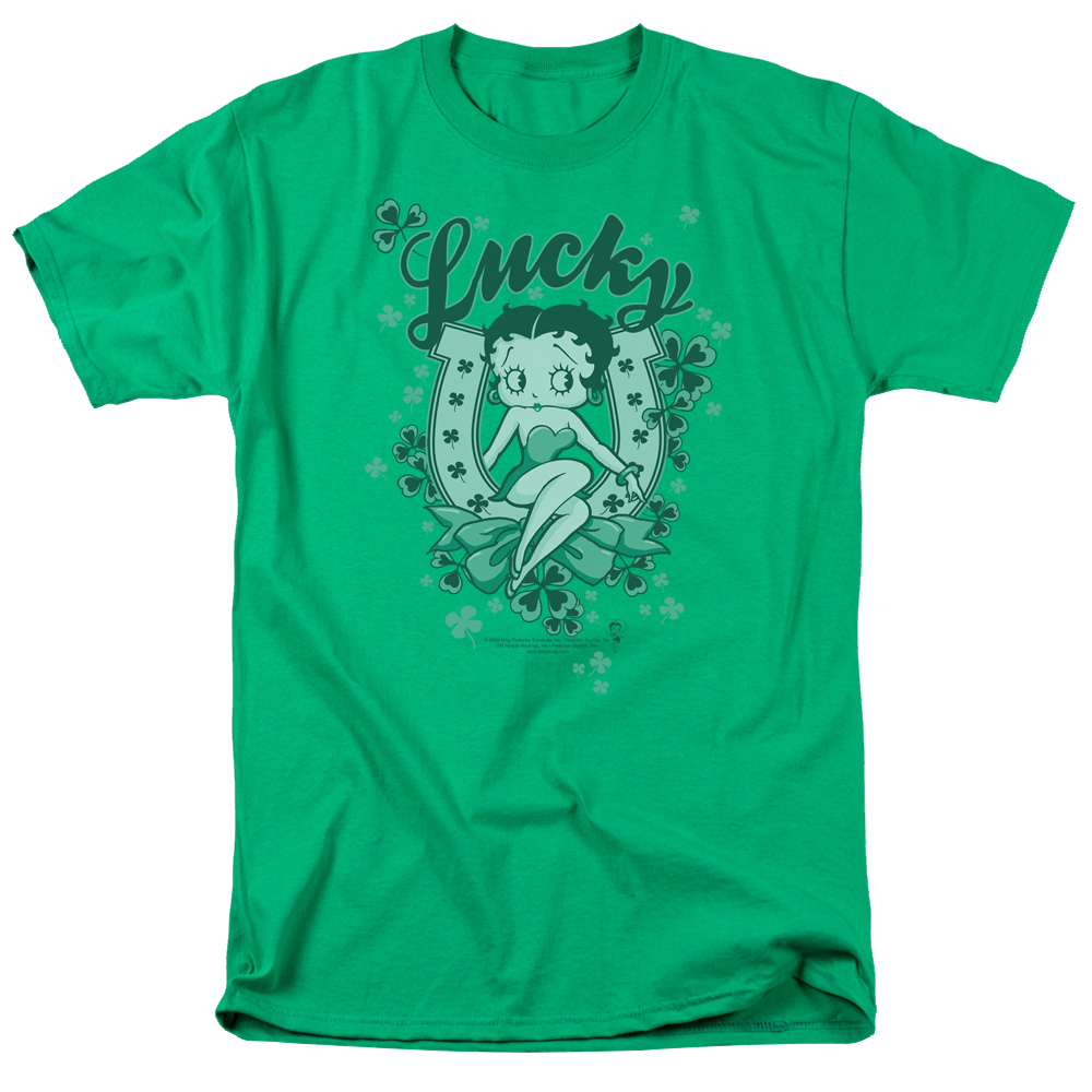 Betty Boop Lucky Boop - Men's Regular Fit T-Shirt Hoodie, Sweatshirt | CiraTrend.com
