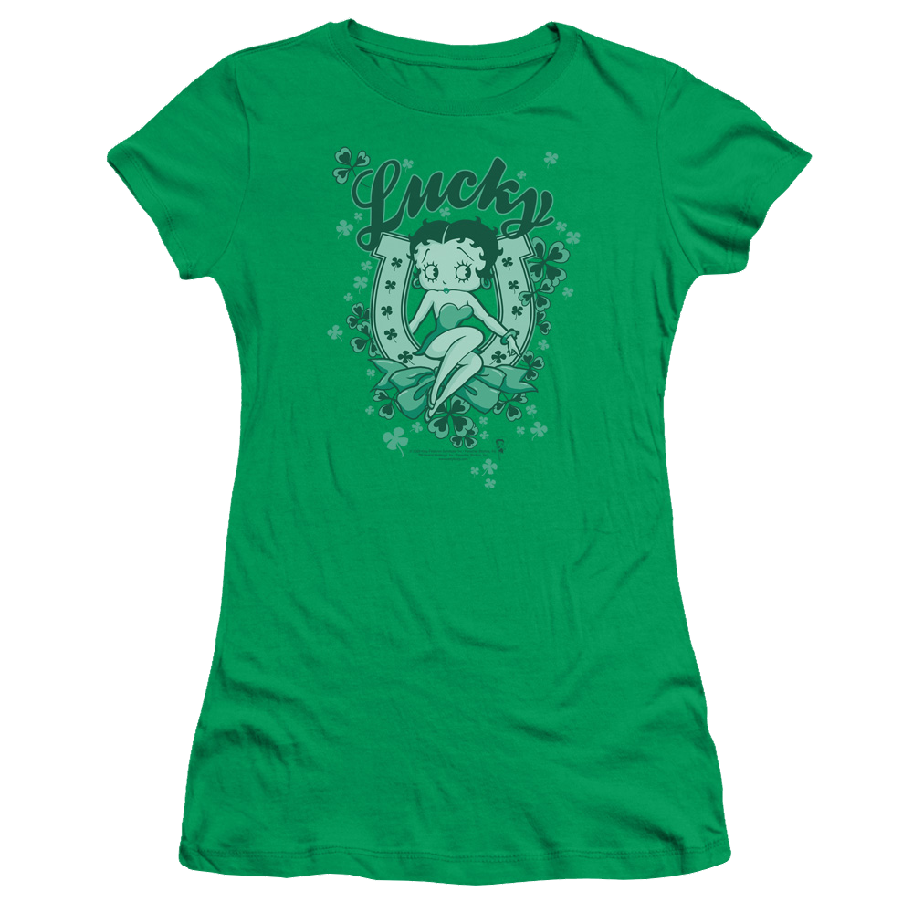 Betty Boop Lucky Boop - Juniors T-Shirt Hoodie, Sweatshirt | CiraTrend.com