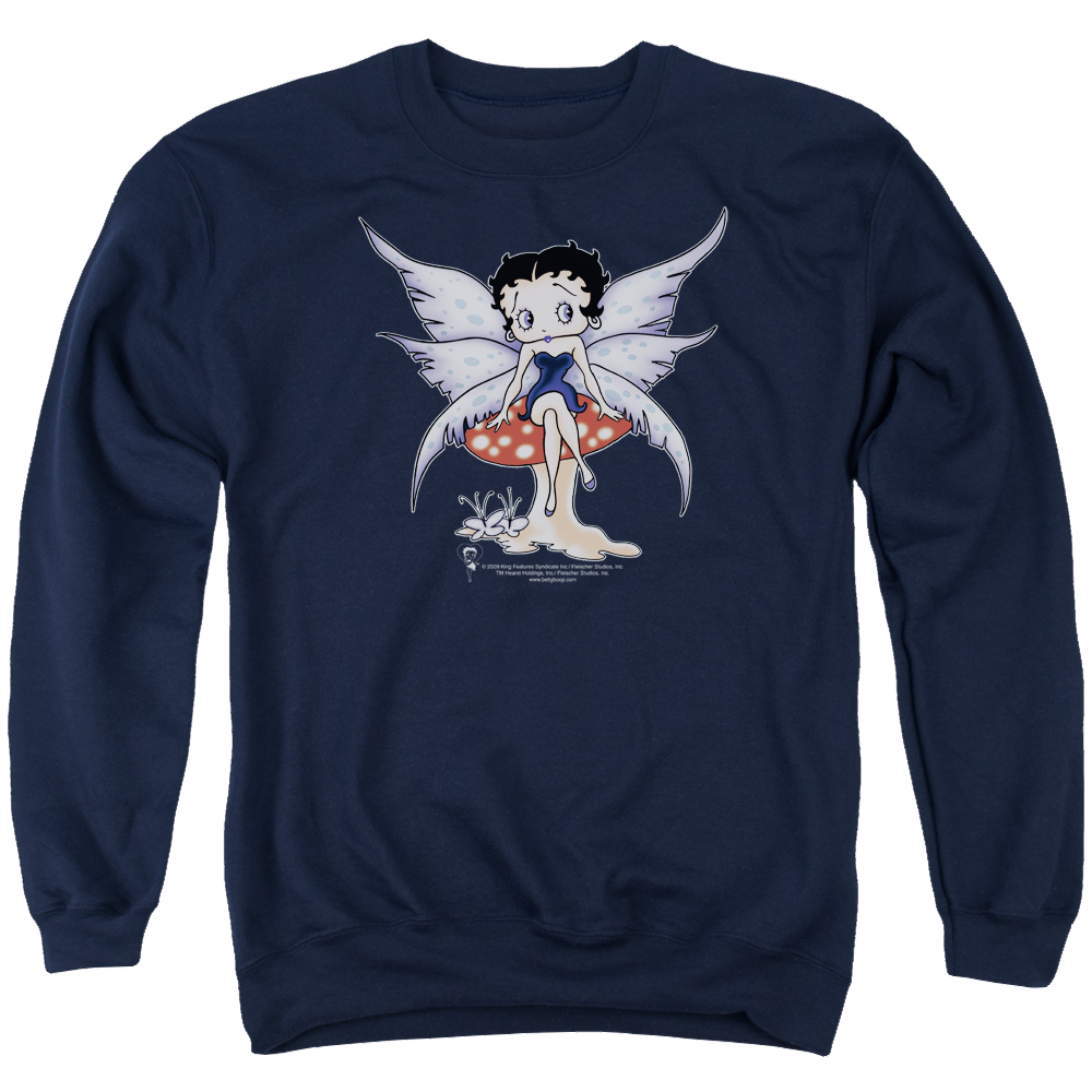 Betty Boop Mushroom Fairy - Men's Crewneck Sweatshirt T-Shirts, Hoodie | CiraTrend.com