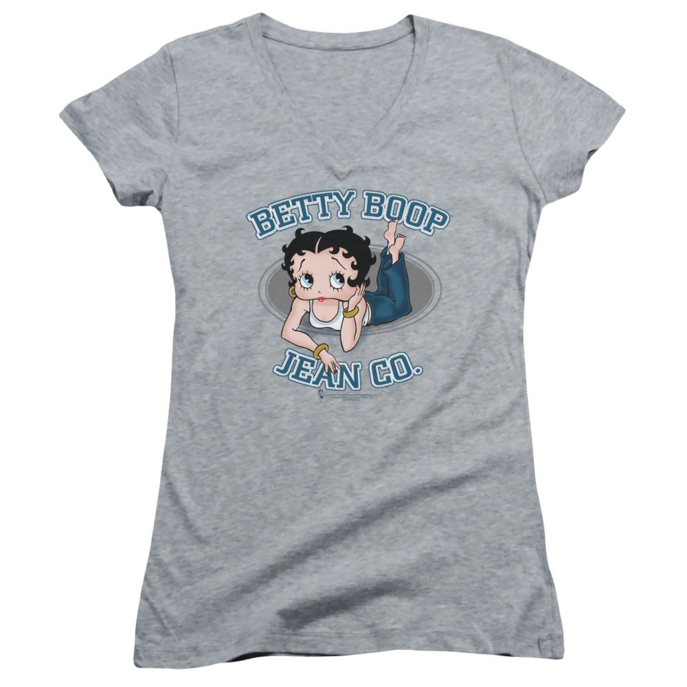 Betty Boop Jean Co - Juniors V-Neck T-Shirt Hoodie, Sweatshirt | CiraTrend.com
