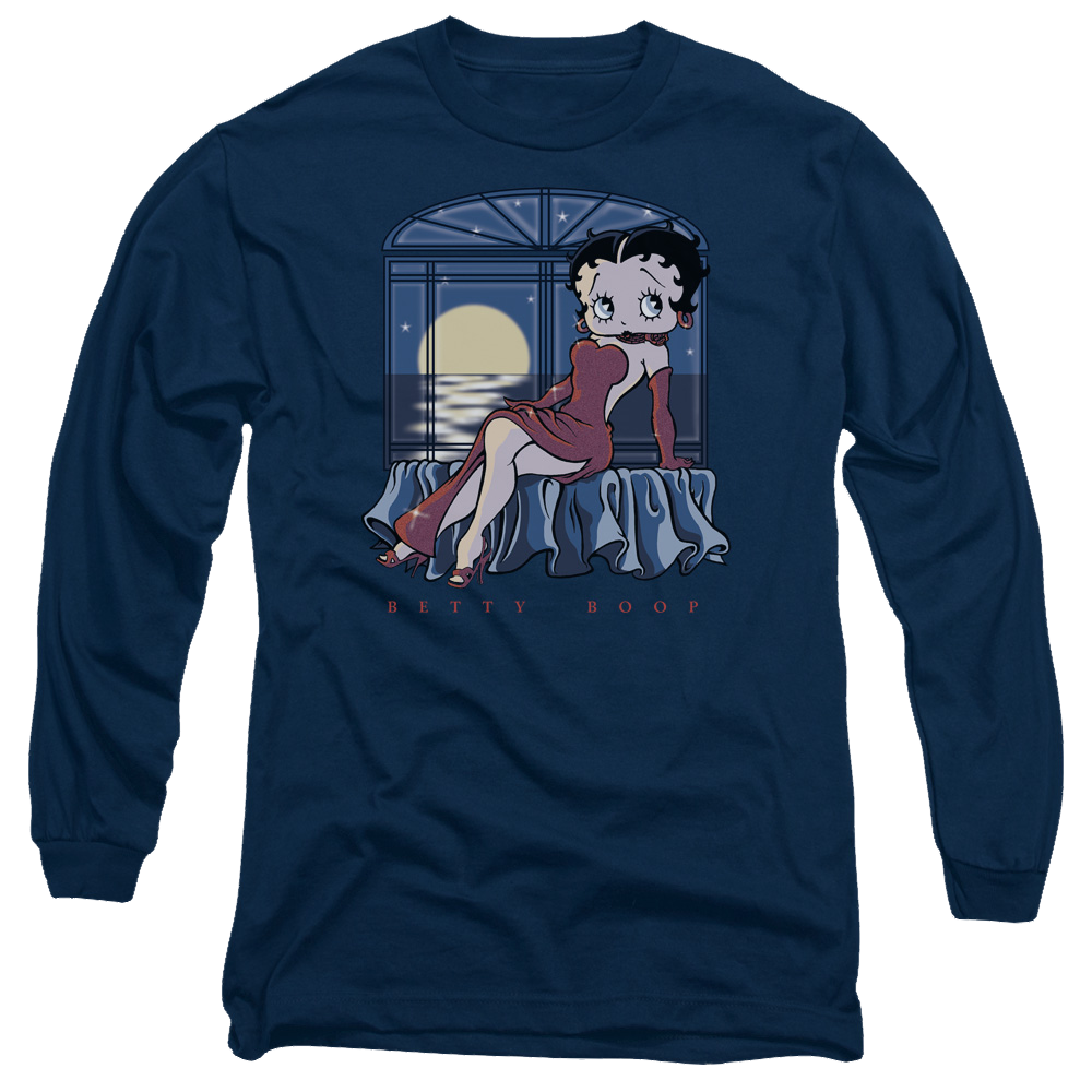 Betty Boop Moonlight - Men's Long Sleeve T-Shirt Hoodie, Sweatshirt | CiraTrend.com