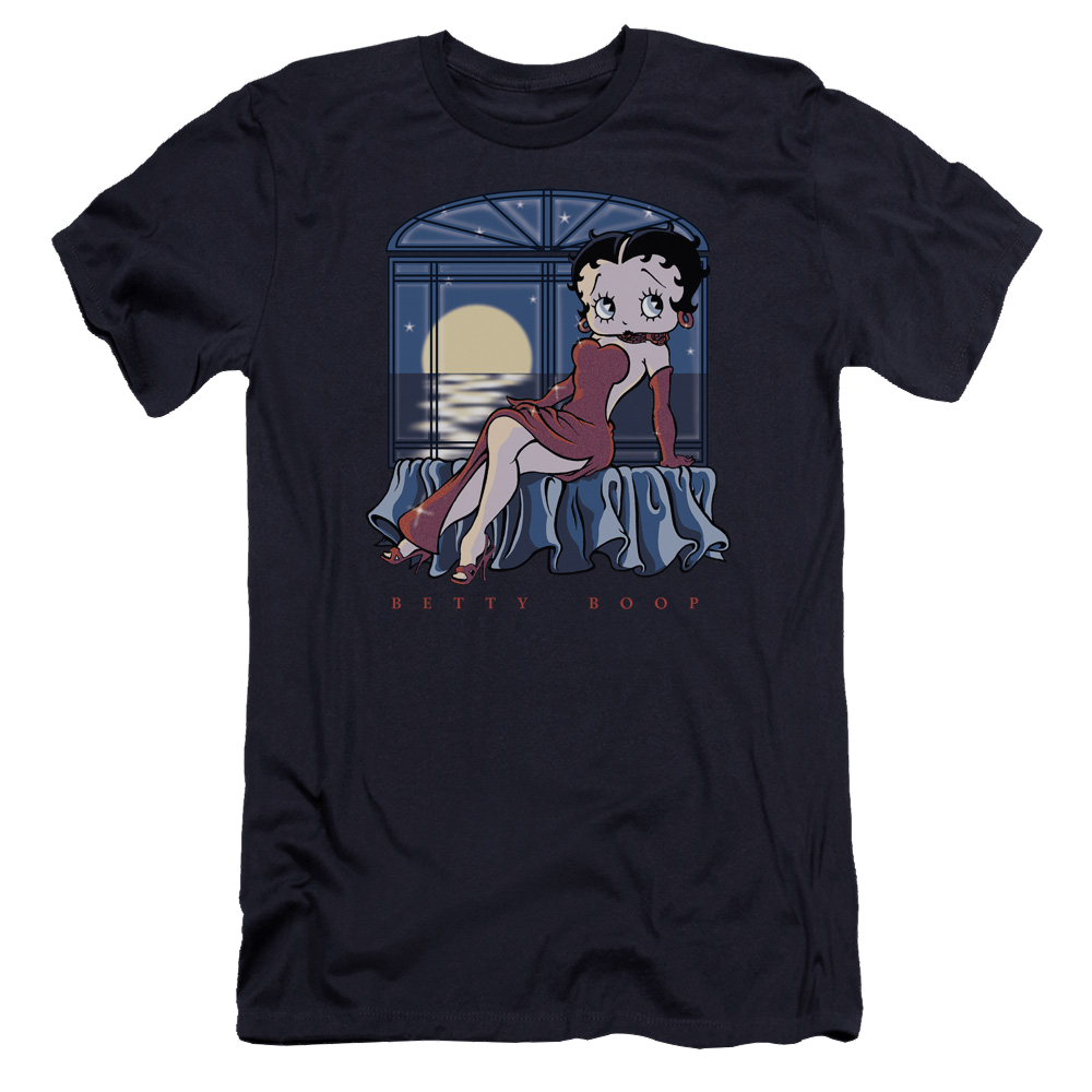 Betty Boop Moonlight - Men's Premium Slim Fit T-Shirt Hoodie, Sweatshirt | CiraTrend.com
