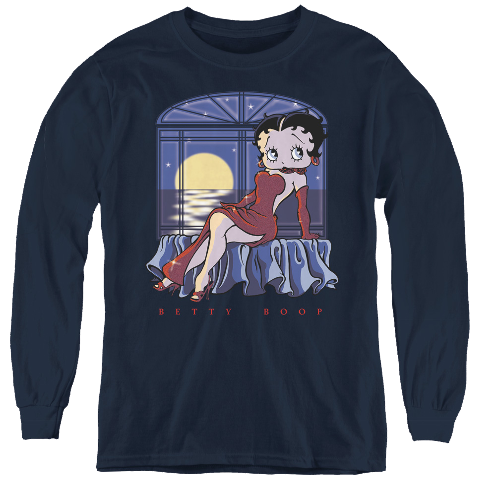 Betty Boop Moonlight - Youth Long Sleeve T-Shirt Hoodie, Sweatshirt | CiraTrend.com