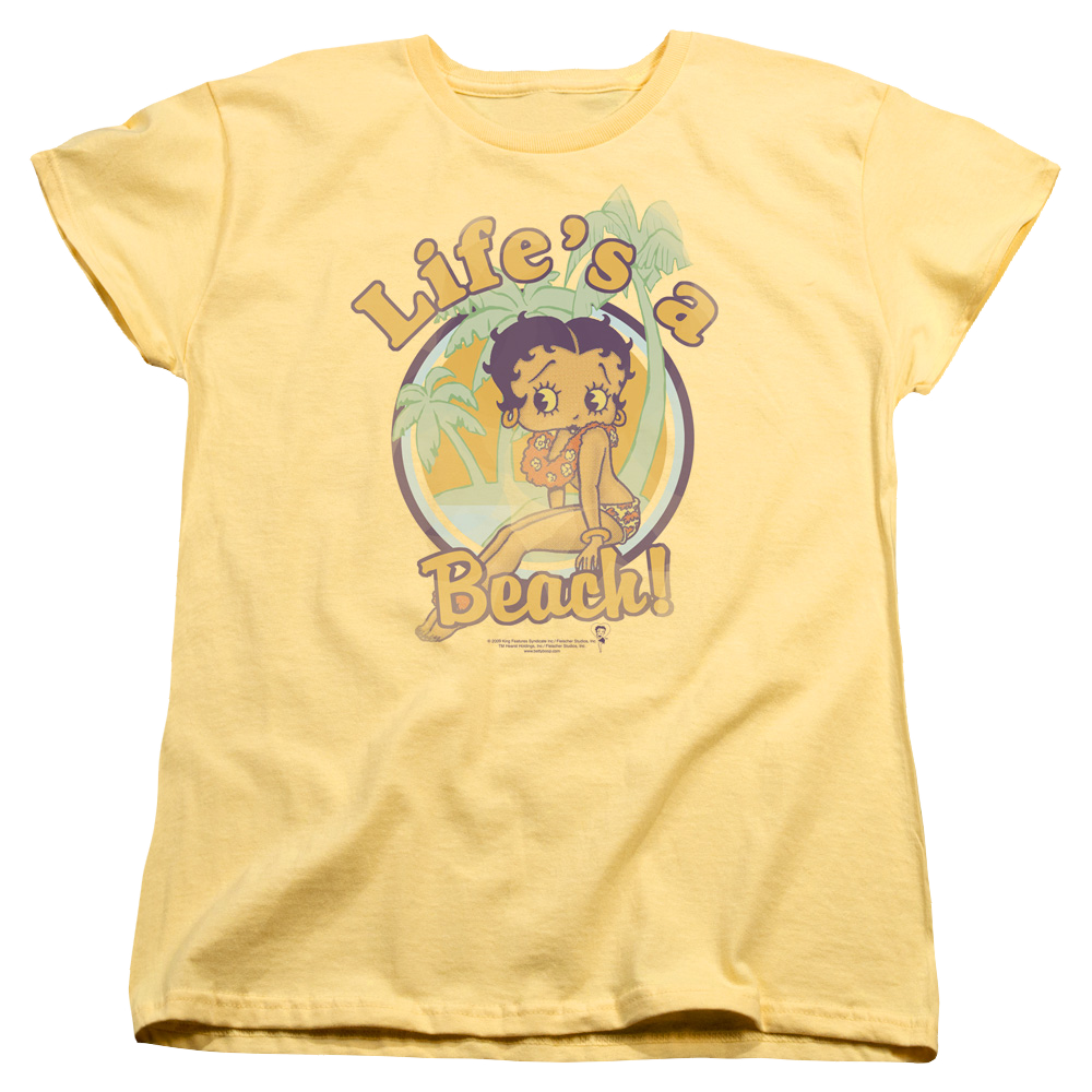 Betty Boop Lifes A Beach - Women's T-Shirt Hoodie, Sweatshirt | CiraTrend.com