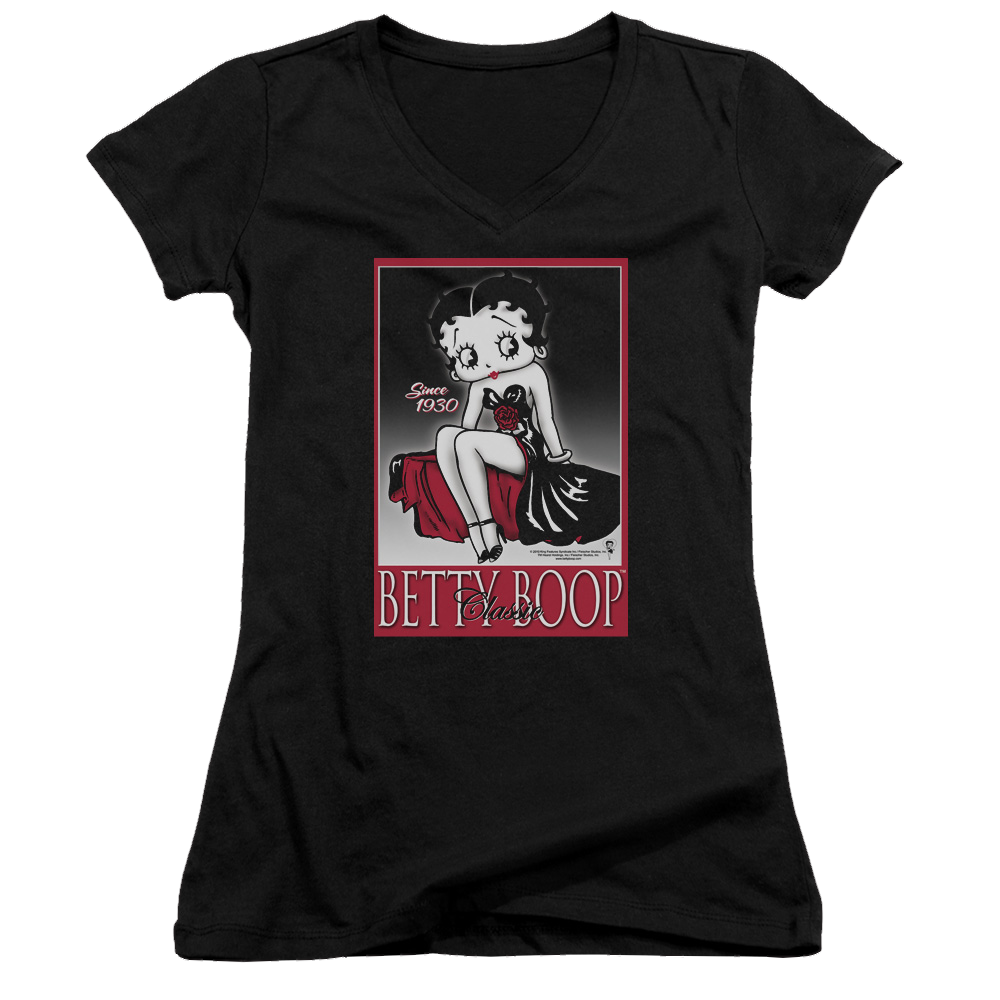 Betty Boop Classic - Juniors V-Neck T-Shirt Hoodie, Sweatshirt | CiraTrend.com