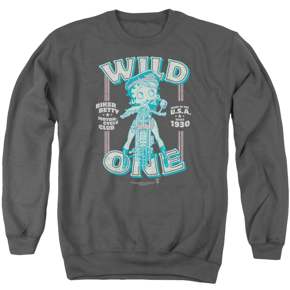 Betty Boop Wild One - Men's Crewneck Sweatshirt T-Shirts, Hoodie | CiraTrend.com
