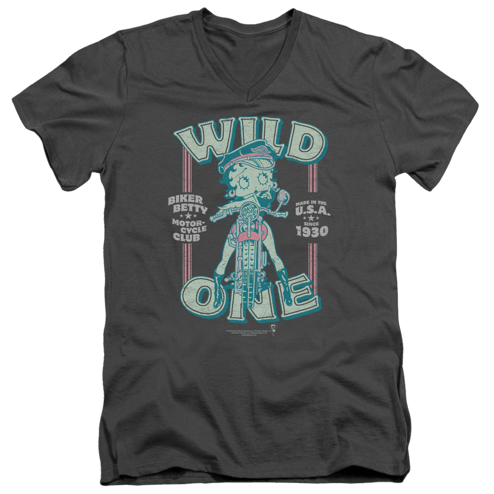 Betty Boop Wild One - Men's V-Neck T-Shirt Hoodie, Sweatshirt | CiraTrend.com