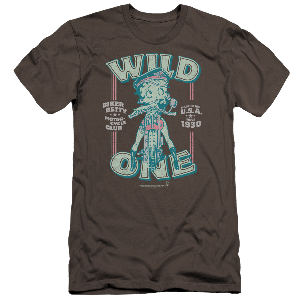 Betty Boop Wild One - Men's Premium Slim Fit T-Shirt Hoodie, Sweatshirt | CiraTrend.com