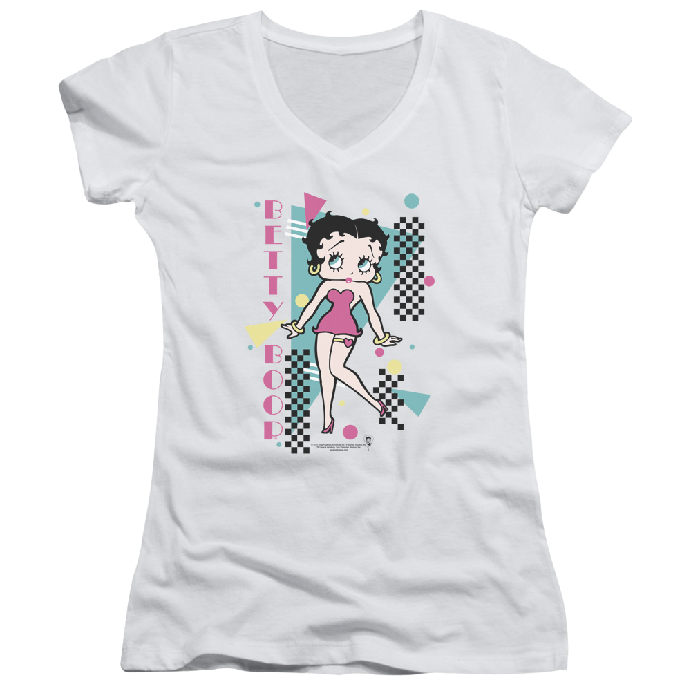 Betty Boop Booping 80s Style - Juniors V-Neck T-Shirt Hoodie, Sweatshirt | CiraTrend.com