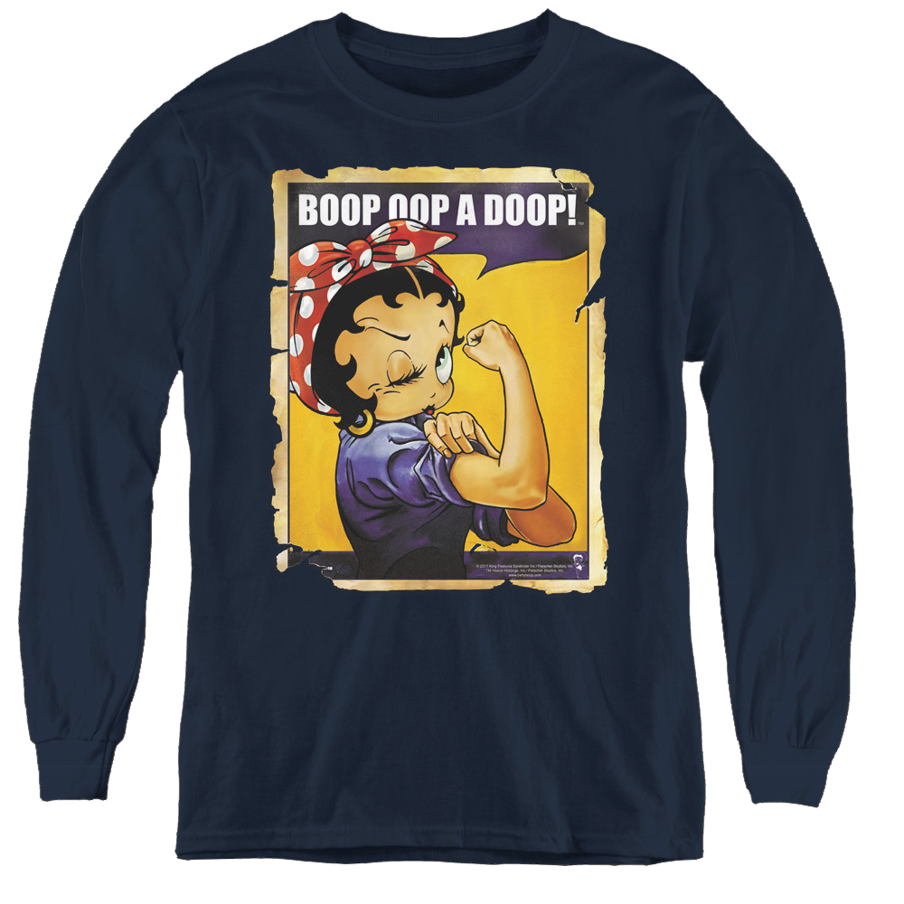 Betty Boop Power - Youth Long Sleeve T-Shirt Hoodie, Sweatshirt | CiraTrend.com