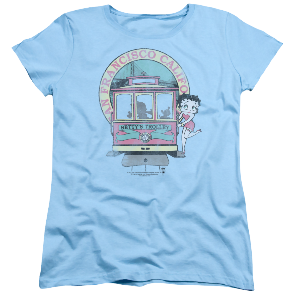 Betty Boop Bettys Trolley - Women's T-Shirt Hoodie, Sweatshirt | CiraTrend.com