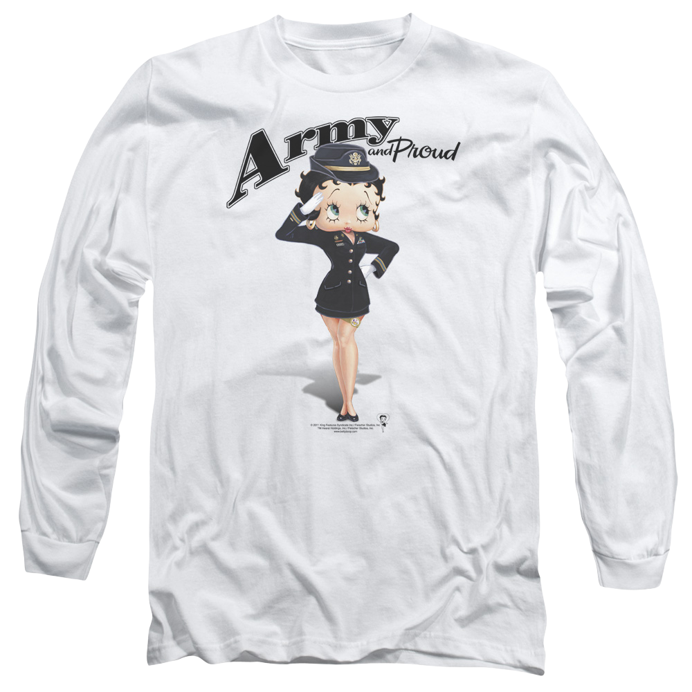 Betty Boop Army Boop - Men's Long Sleeve T-Shirt Hoodie, Sweatshirt | CiraTrend.com