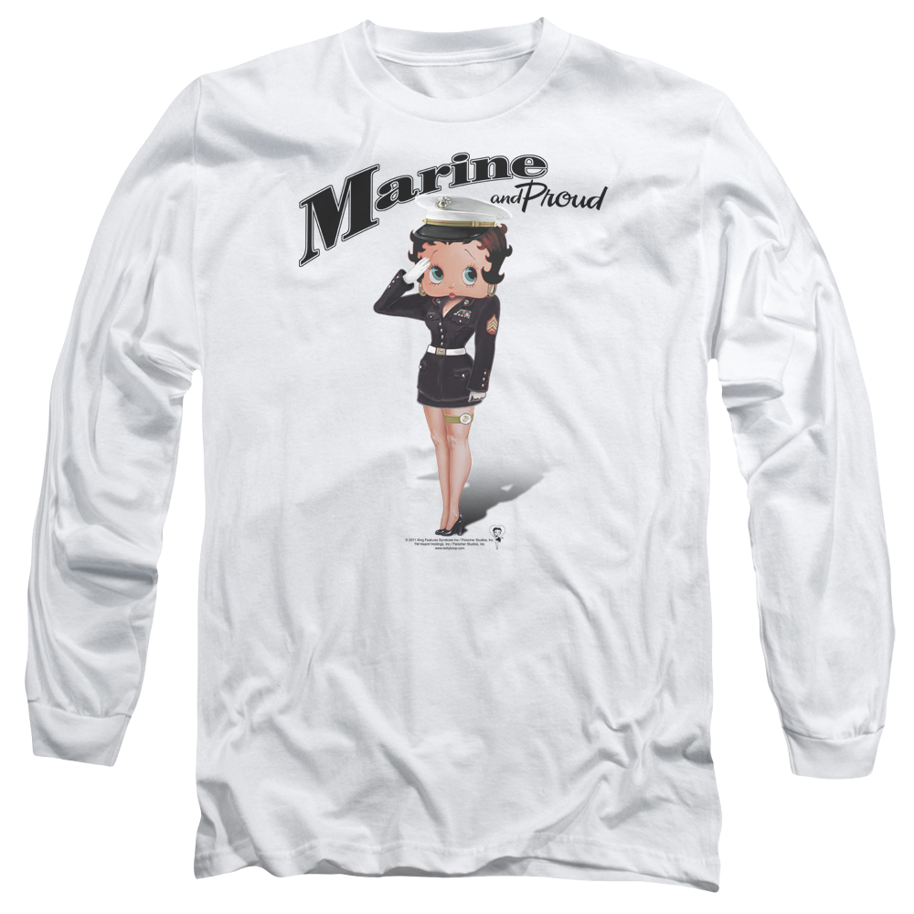 Betty Boop Marine Boop - Men's Long Sleeve T-Shirt Hoodie, Sweatshirt | CiraTrend.com