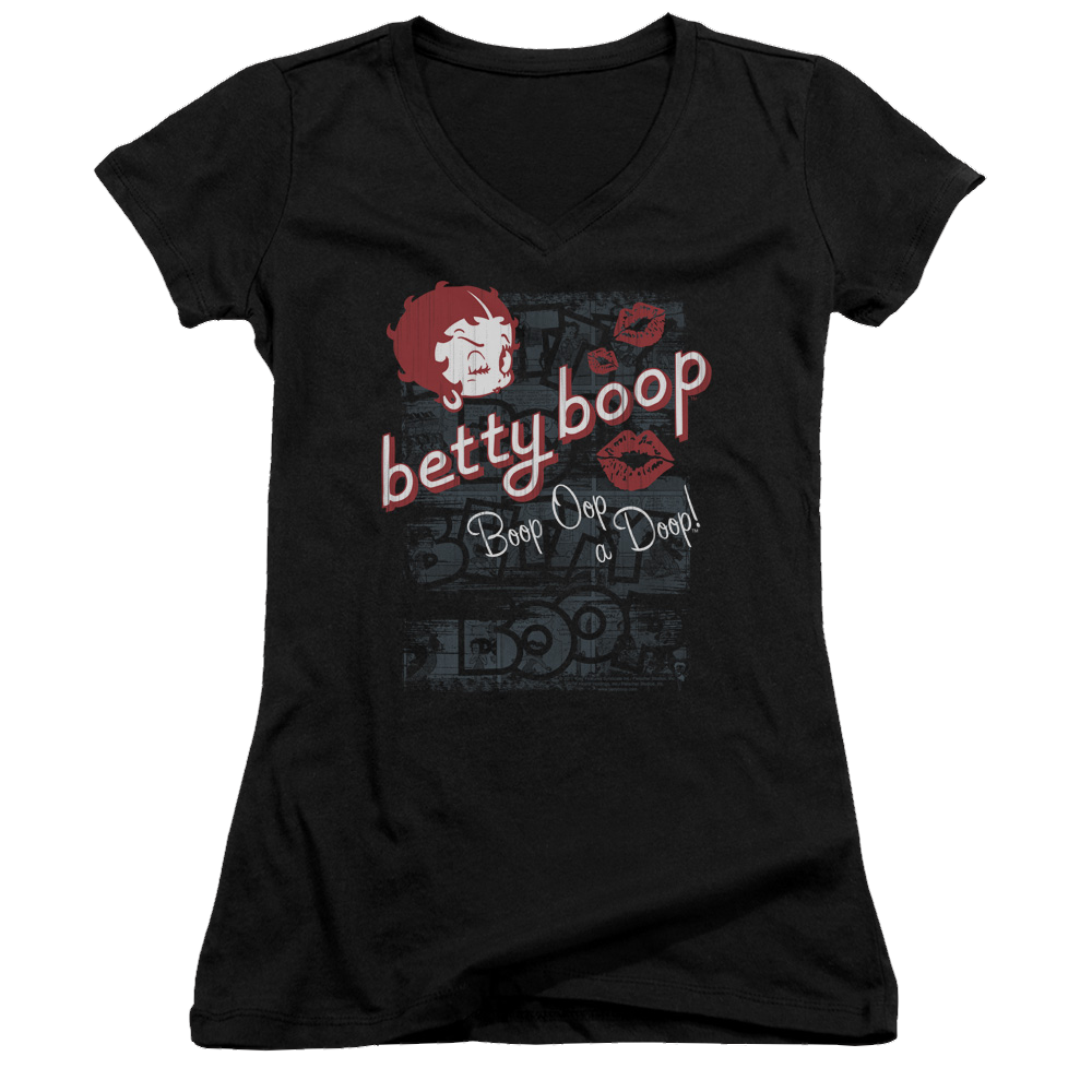 Betty Boop Boop Oop - Juniors V-Neck T-Shirt Hoodie, Sweatshirt | CiraTrend.com