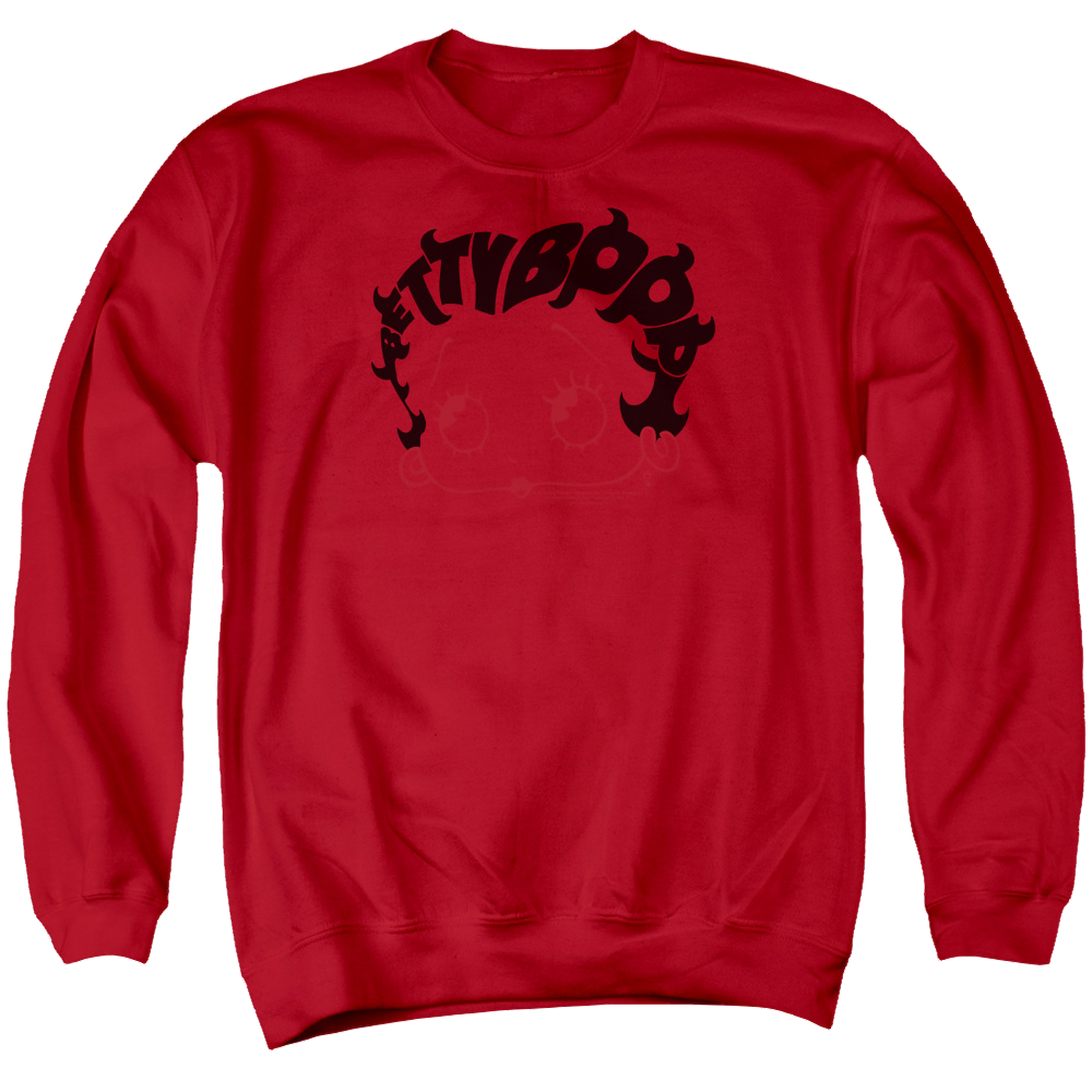 Betty Boop Word Hair - Men's Crewneck Sweatshirt T-Shirts, Hoodie | CiraTrend.com