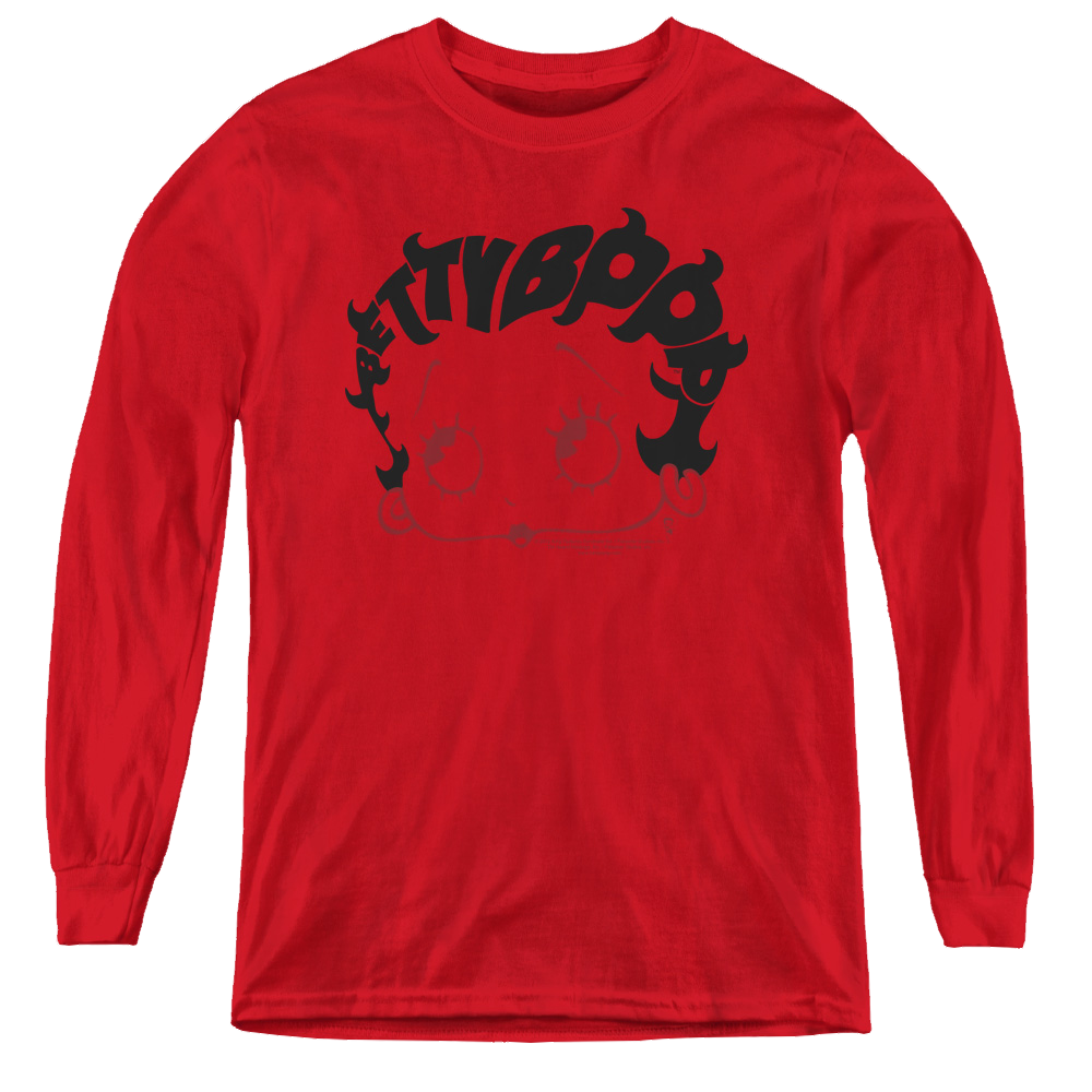 Betty Boop Word Hair - Youth Long Sleeve T-Shirt Hoodie, Sweatshirt | CiraTrend.com