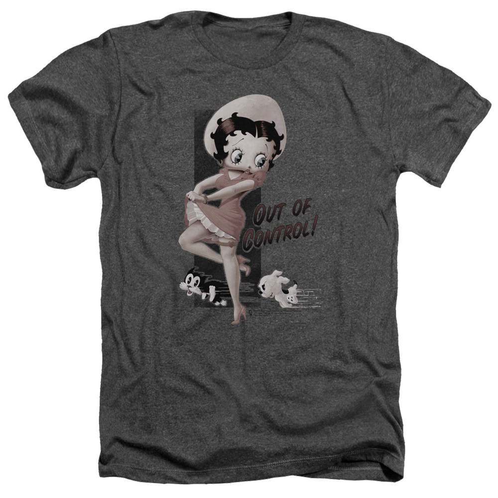 Betty Boop Out Of Control - Men's Heather T-Shirt Hoodie, Sweatshirt | CiraTrend.com