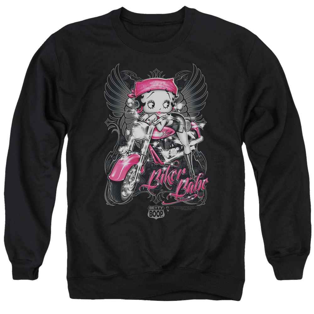 Betty Boop Biker Babe - Men's Crewneck Sweatshirt T-Shirts, Hoodie | CiraTrend.com