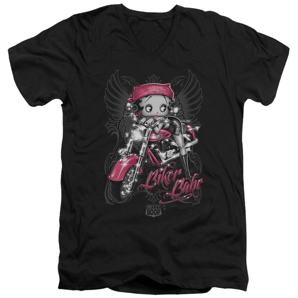 Betty Boop Biker Babe - Men's V-Neck T-Shirt Hoodie, Sweatshirt | CiraTrend.com