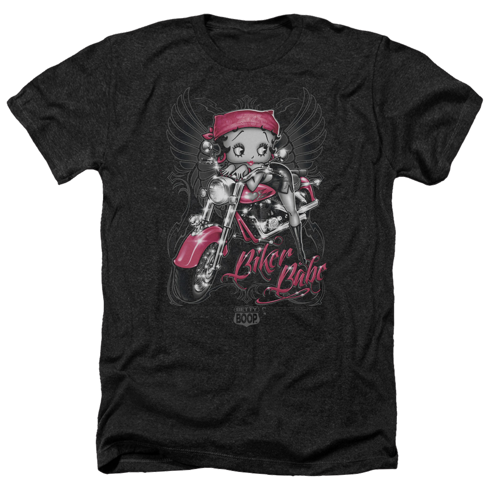 Betty Boop Biker Babe - Men's Heather T-Shirt Hoodie, Sweatshirt | CiraTrend.com