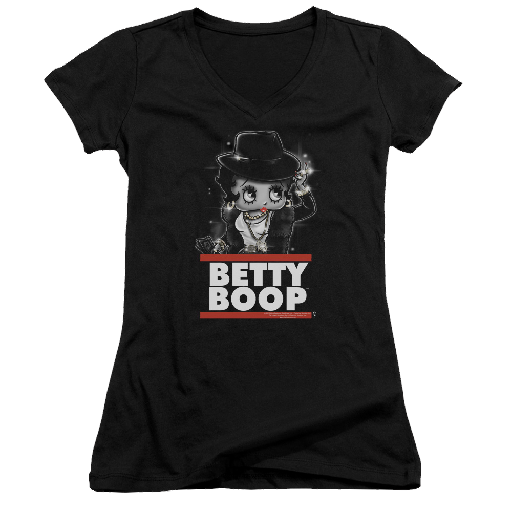Betty Boop Bling Bling Boop - Juniors V-Neck T-Shirt Hoodie, Sweatshirt | CiraTrend.com