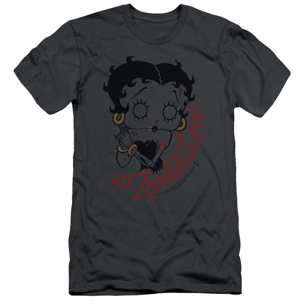 Betty Boop Classic Zombie - Men's Slim Fit T-Shirt Hoodie, Sweatshirt | CiraTrend.com